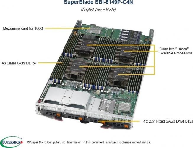 SBI-8149P-C4N | Supermicro 4 Xeon SuperBlade node