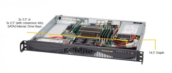 Supermicro SYS-510T-ML 1U Server 14.5 short-Depth