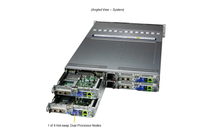 Supermicro SYS-622BT-HNC8R 2U 4-Node HCI Server