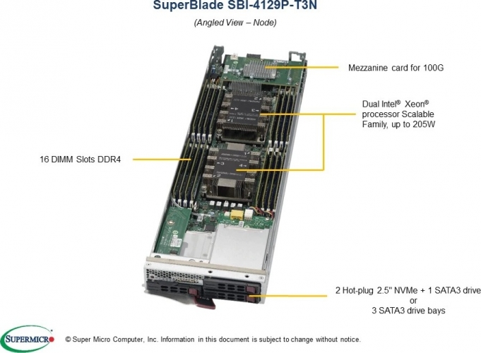 SBI-4129P-T3N | Supermicro  SuperBlade 2 Xeon node