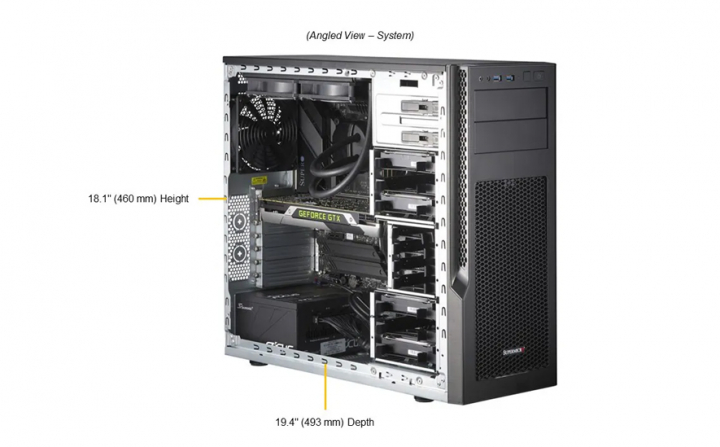 Supermicro SYS-531AD-I Mid-Tower Workstation 