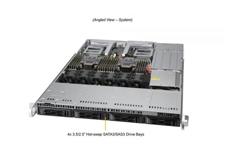 Supermicro SYS-610C-TR 1U Rack 4x 3.5 Hot-swap