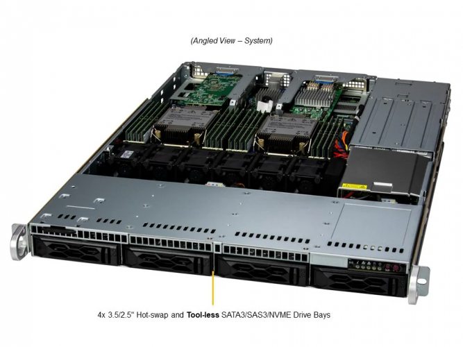 Supermicro SYS-611C-TN4R 1U CloudDC Rack Server