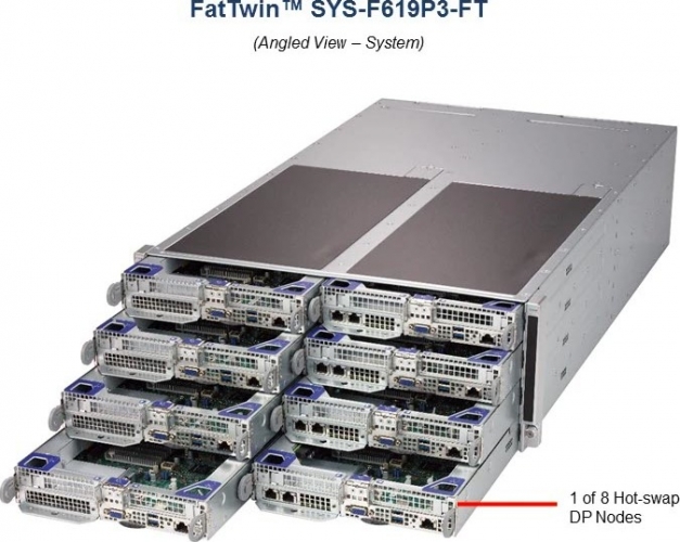 Supermicro FatTwin SYS-F619P3-FT 8-Node Server