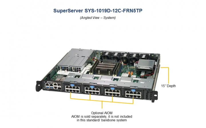 Supermicro SYS-1019D-12C-FRN5TP 1U Rack Server