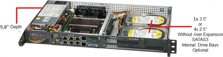 Supermicro SYS-5019D-FN8TP 1HE Rack Server, kurz