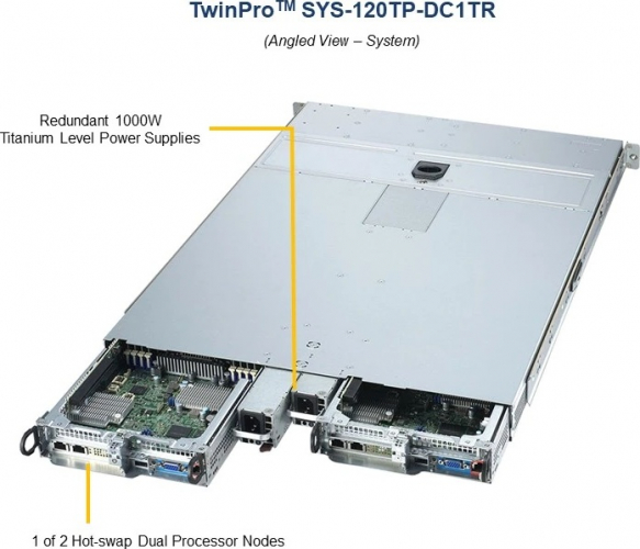 Supermicro SYS-120TP-DC1TR 1 of 2 Hot-swap Dual