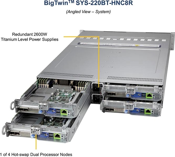 Supermicro SYS220BTHNC8R BigTwin Superserver 220BTHNC8R