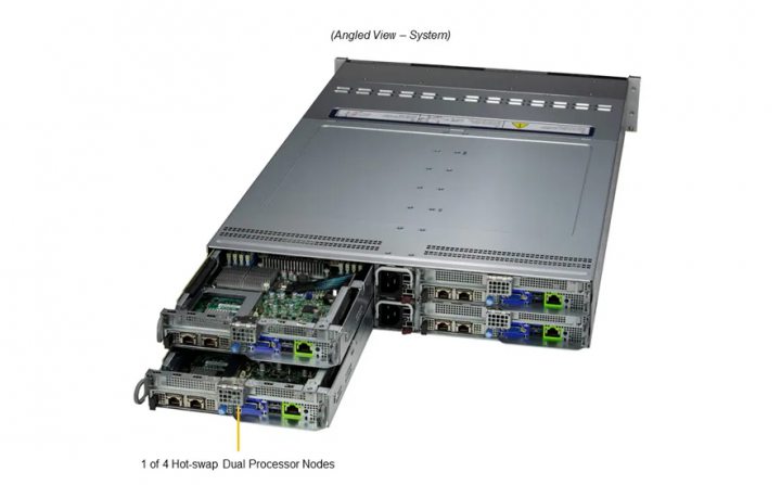 Supermicro SYS-221BT-HNTR 2U 4-Node HCI Server