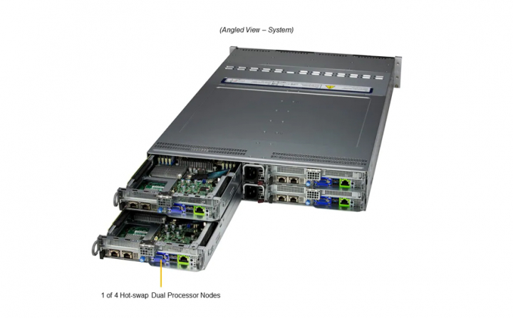 Supermicro SYS-621BT-HNTR 2U 4-Node HCI Server