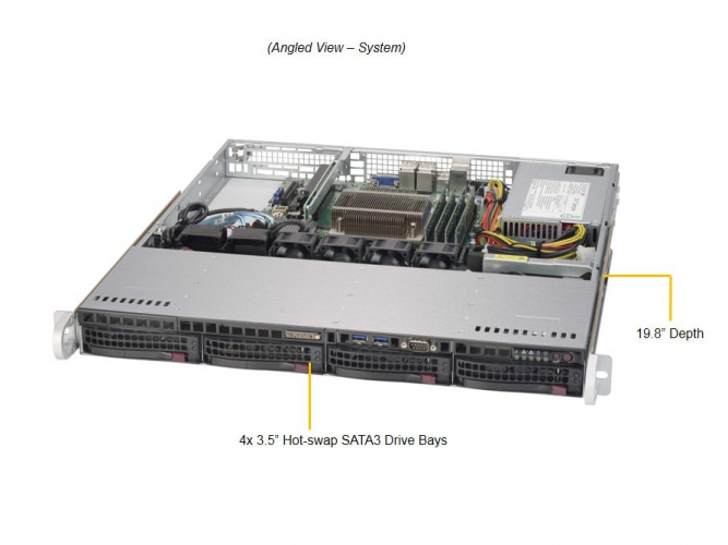 Supermicro SYS-5019S-M 1U Intel Xeon Cloud Server