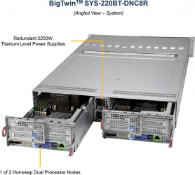Supermicro SYS-220BT-DNC8R 1 of 2 Hot-swap Dual Supermicro SYS-220BT-DNC8R 1 of 2 Hot-swap Dual