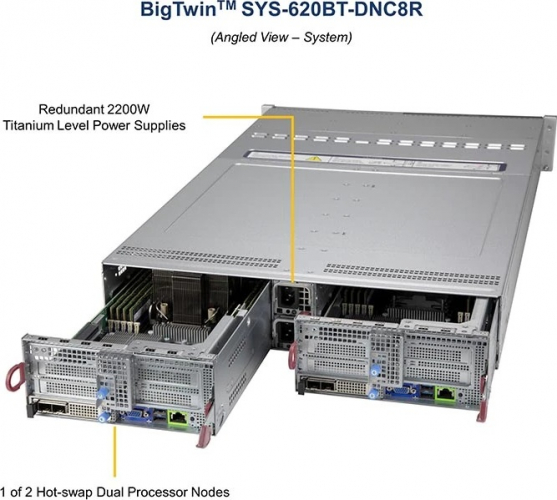 Supermicro SYS-620BT-DNC8R 1 of 2 Hot-swap Dual