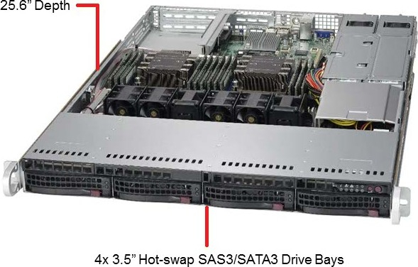 Supermicro SYS-6019P-WTR 1HE Rack Server, Xeon