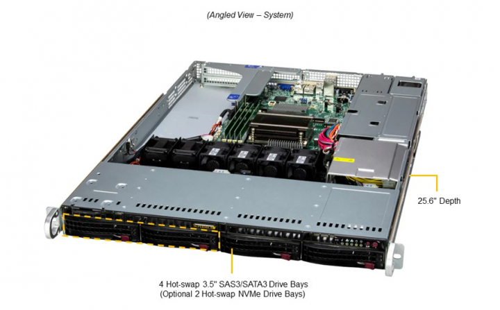 Supermicro SYS-511R-W SuperServer 1U GPU Server