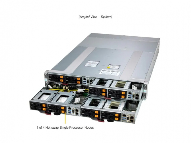 Supermicro AS-2116GT-HNTF 4-Node 2U Twin Server