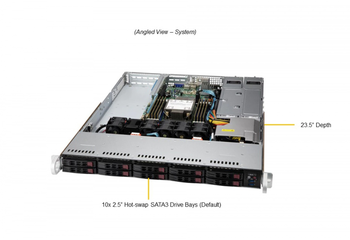 Supermicro SYS-110P-WTR Rackmount 10x 2.5 Hot-swap