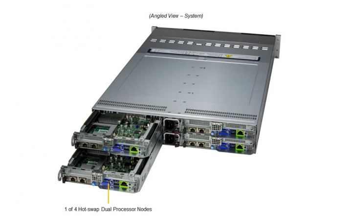 Supermicro SYS-221BT-HNC8R 2U BigTwin HCI Server